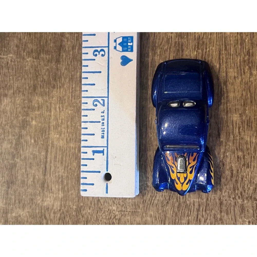 Hot Wheels 2016 Flame Series '41 Willys Coupe Blue W Flames Loose Die Cast EUC
